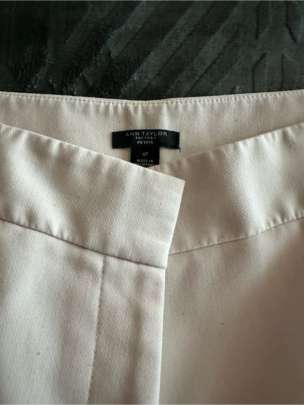 Ann Taylor Factory Petite Cream-Colored Dress Pants